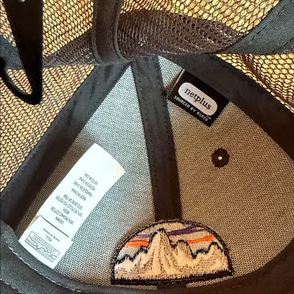 Patagonia Navy Trucker Hat with Mountain Patch - Picture 2 of 3